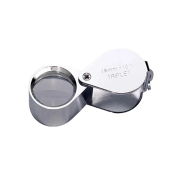 Triplet torzításmentes nagyító „Lupé” (10x) - krómozott